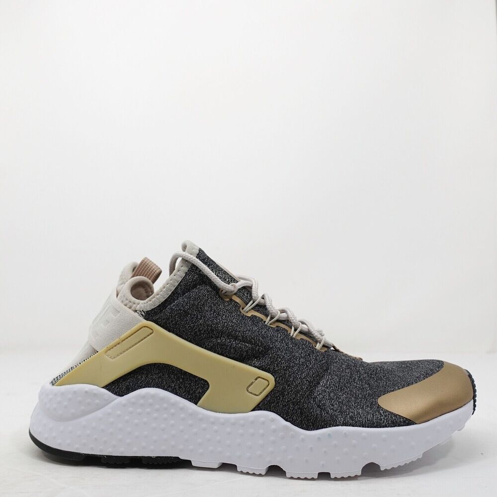 Nike Air Huarache Run Ultra SE Running Shoes Gray Gold 859516-102 Women Size 7
